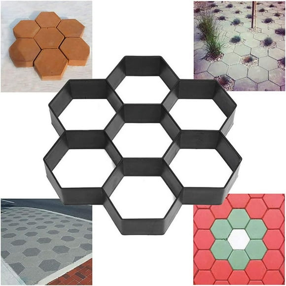 Hexagon Walk Maker Concrete Molds for Hiking Walkways Stepping Stone Mold Garden Pathway Mold