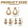 thumbnail image 7 of DESIGNICE 3 Pairs Statement Earrings for Women,Iron Plating Geometric Drop Earrings,Gold Statement Earrings Fashion Jewelry Gift for Her,Style4, 7 of 7