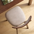 thumbnail image 4 of Solid Wood Dining Chairs Set of 4, Modern Upholstered Kitchen Side Chairs, Farmhouse Dining Room Chair, Walnut, 4 of 7