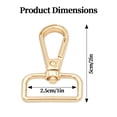 thumbnail image 2 of Januofit 15 Pcs D Ring Swivel Lobster Claw Clasp, Push Gate Snap Hooks Trigger Clips(Gold, 1 inch), 2 of 6