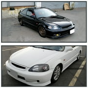 Spec-D Tuning Black Headlights Compatible with 1999-2000 Honda Civic EK EX LX Si L+R Pair Head Light Lamp Assembly