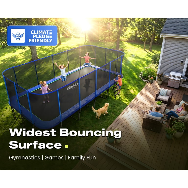 Zupapa 13x23 FT Rectangle Trampoline for Kids & Adults, Outdoor