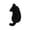 Black, variant on Dpityserensio Cartoons Cute Cats Plushs Pencil Case Light And Large-capacity Stationery Storage Bag