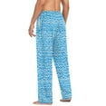 thumbnail image 6 of Blue Waves Men's Lightweight Pajama Bottoms Stretch Elastic Waist Side Pockets Spring Fall, 6 of 7