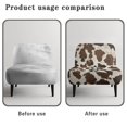 thumbnail image 6 of HELLHERO Cowhide Armless Accent Chair Cover, Stain Protection Dustproof Armless Accent Chair Protector for Bedroom Living Room, 6 of 8