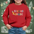 thumbnail image 2 of Godom Girls Cute Graphic Crewneck Sweatshirt Long Sleeve Drop Shoulder Pullover Tops, 2 of 4