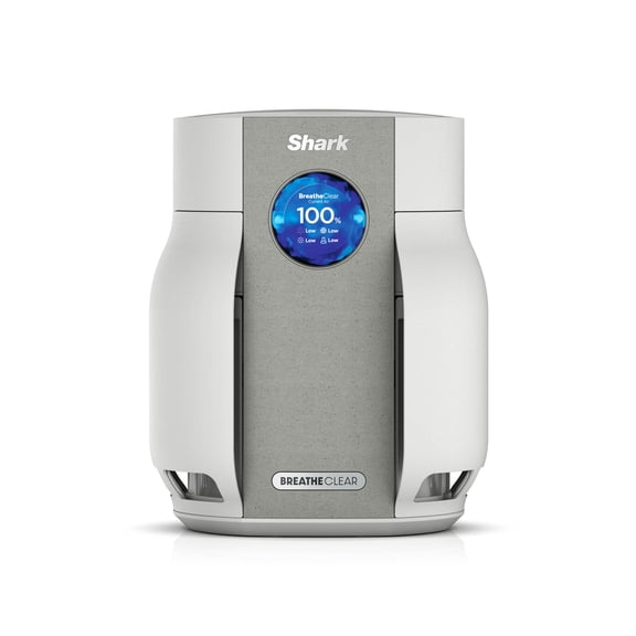 Shark NeverChange Detect iQ Compact Pro with BreatheClear Air Purifier, Zero Filter Changes For Up To 6-Years, HEPA-Exceeding Filter, 300 Sq Ft Coverage, HP062 Dove