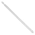 thumbnail image 3 of Men's 8.9mm Solid .925 Sterling Silver Flat Curb Chain Bracelet, 10 inches, 3 of 7