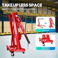 thumbnail image 3 of 4400Lb Capacity Heavy Duty Hydraulic Shop Crane, Red Foldable Folding crane Engine Hoist with Metal Frame, Heavy Duty Shop Crane for Factory, 3 of 10