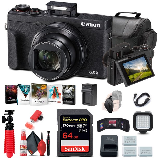 Canon PowerShot G5 X Mark II Digital Camera (3070C001) + 64GB Card