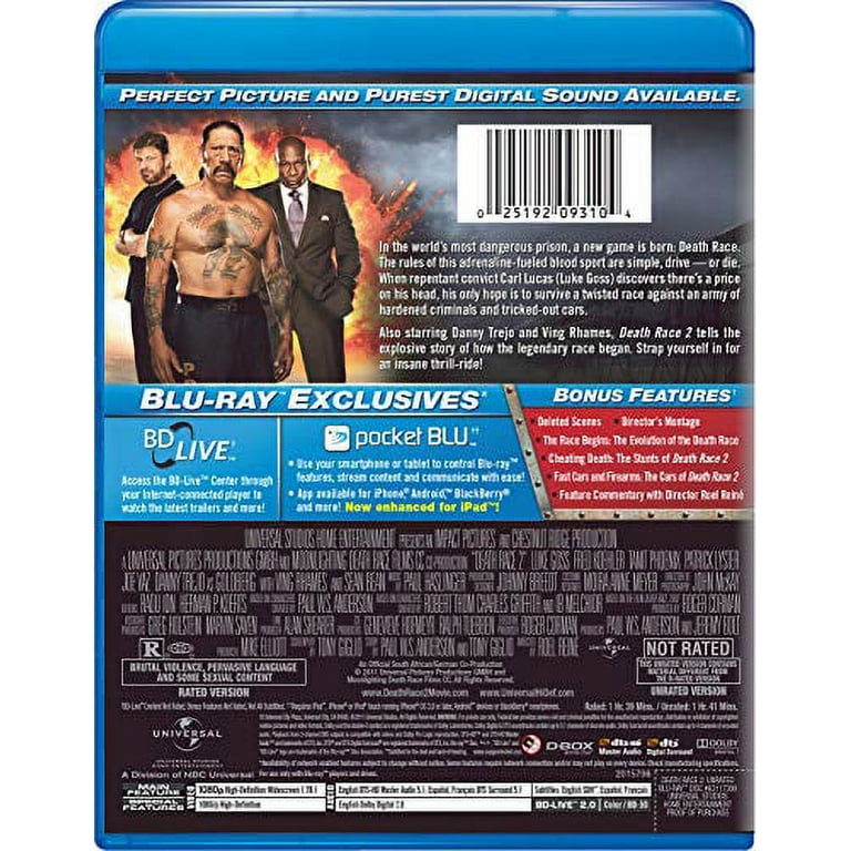 Death Race 2 Blu ray DVD