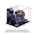 thumbnail image 2 of Mini Football Helmet Display Case (not full size) - - Clear Acrylic Plexiglass with Mirror and Silver Risers (A003-SR), 2 of 5