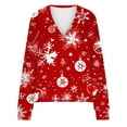 thumbnail image 5 of Jjayotai Cardigan Sweaters for Women, Long Sleeve Button Down V Neck Christmas Cute Knit Sweater Cardigan, Lightweight Fall Outerwear Red M, 5 of 5