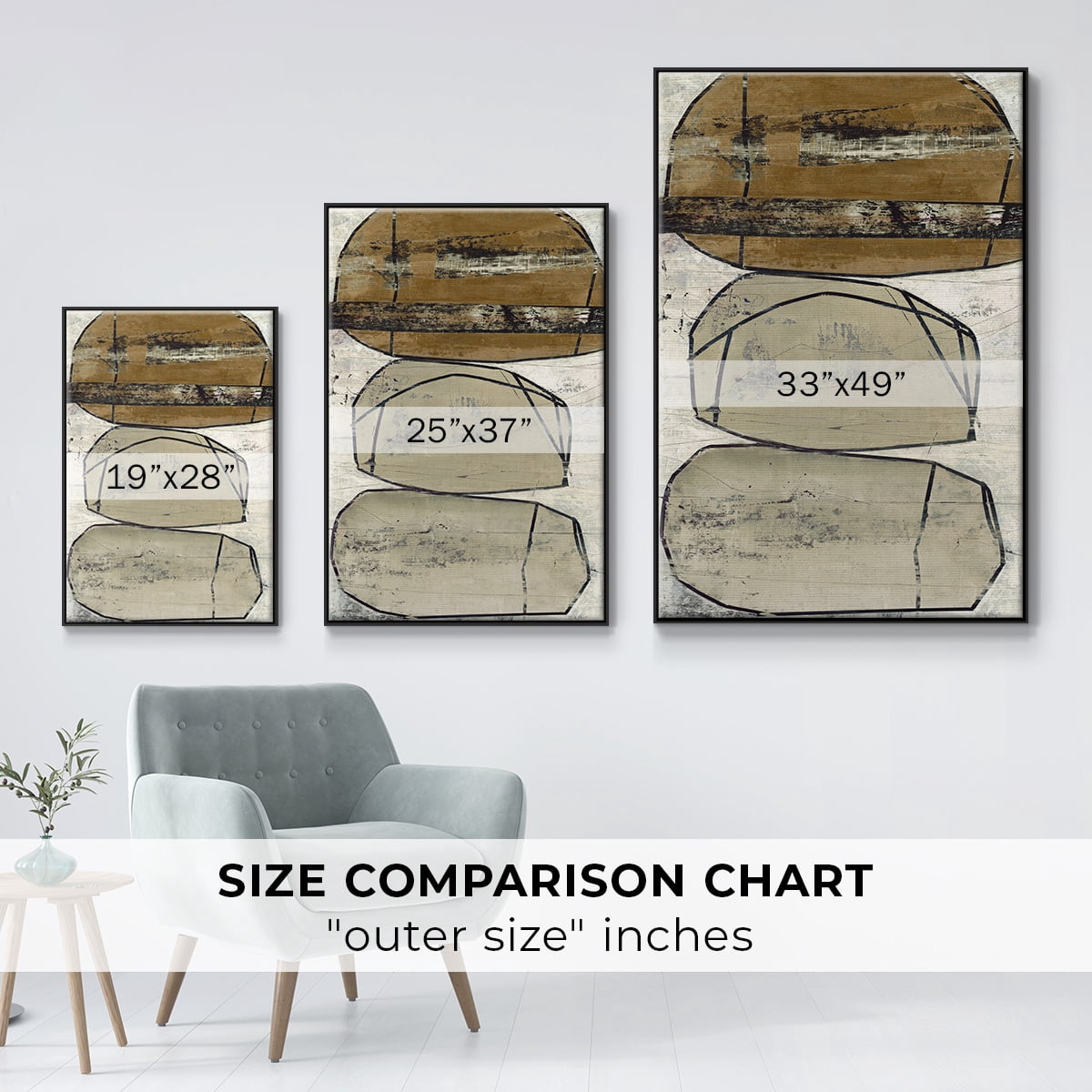 Dim Sum I Framed Premium Gallery Wrapped Canvas - Ready to Hang - 17 x 25 - Black Floating Frame