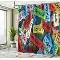 thumbnail image 5 of Ambesonne Colorful Shower Curtain, Words Composition Love, 69"Wx70"L, Multi, 5 of 5
