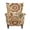 Boho Mandala Floral Print Orange, variant on SEANATIVE Wingback Chair Slipcover with Elastic Bottom, 2 Piece Wing Back Chair Covers Slipcovers Stain Resistant Anti-Scratch Wingback Sofa Protector for Dog Cat, Hippie Lotus Flower Blue Violet