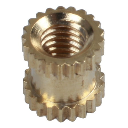 

M3x5mmx5mm Female Threaded Brass Knurled Insert Embedded Nuts 20pcs
