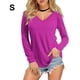 thumbnail image 3 of Sonducket Camiseta de manga larga para mujer, camisetas informales de Color sólido para mujer, jersey, ropa básica, ropa deportiva de poliéster para Prendas para la parte del cuerpo Violeta S Sonducket AP008666-11, 3 of 6