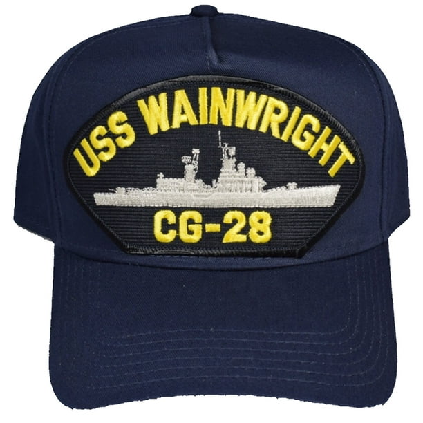 USS WAINWRIGHT CG-28 HAT - NAVY BLUE - Veteran Owned Business - Walmart ...