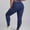 Blue, variant on Aueoeo Women No Front Seam Workout Leggings High Waisted Compression Yoga Pants with Abdominal Control with Pockets