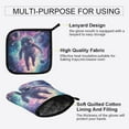 thumbnail image 3 of Yayeee Oven Mitts and Pot Holder Set of 2 Heat Resistant Kitchen Gloves Baking Hot Pad, Astronaut Pattern, 3 of 5