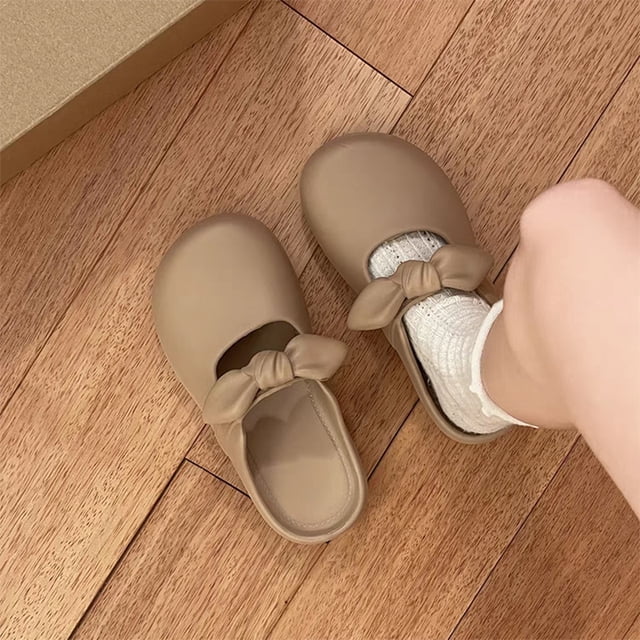 Zapatillas de plataforma antideslizantes con nudo de lazo para mujer, Sandalias cómodas, zapatos de casa para mujer, Verano