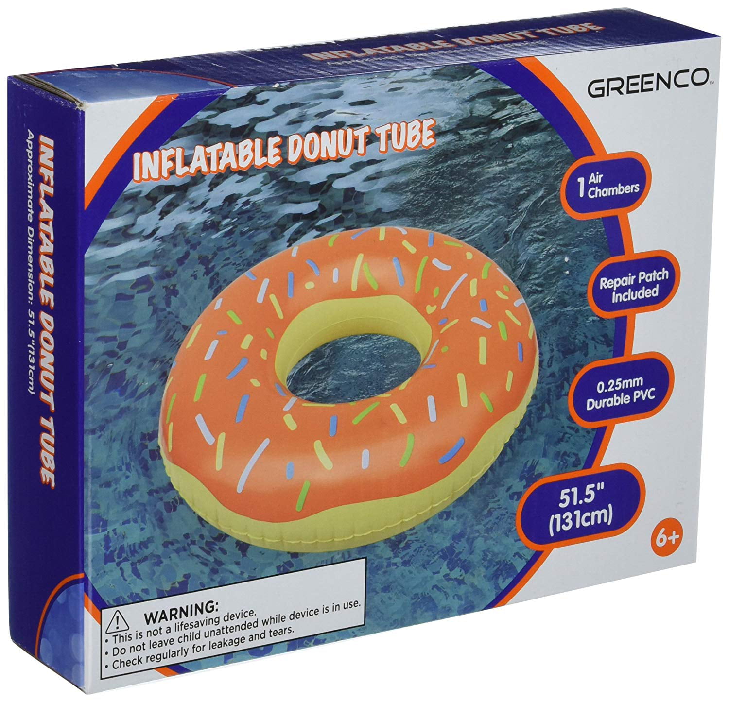 Greenco Giant Inflatable Donut With Sprinkles Float for sale online 