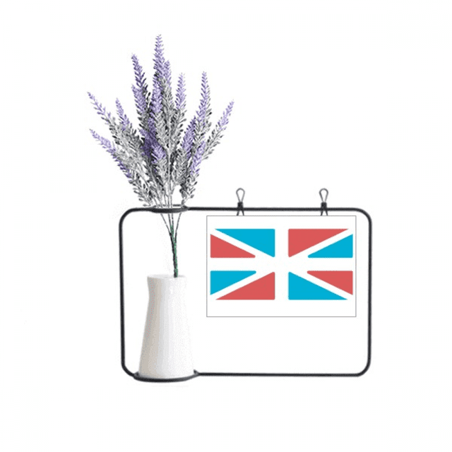 United Kingdom Flag Retro Style Artificial Lavender Flower Vase Bottle Card