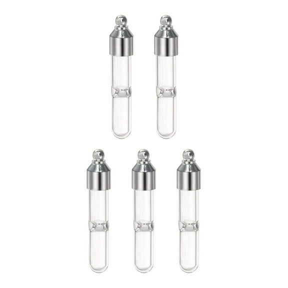 Name on Rice Glass Vial Pendant Sandglass, 5 Pieces