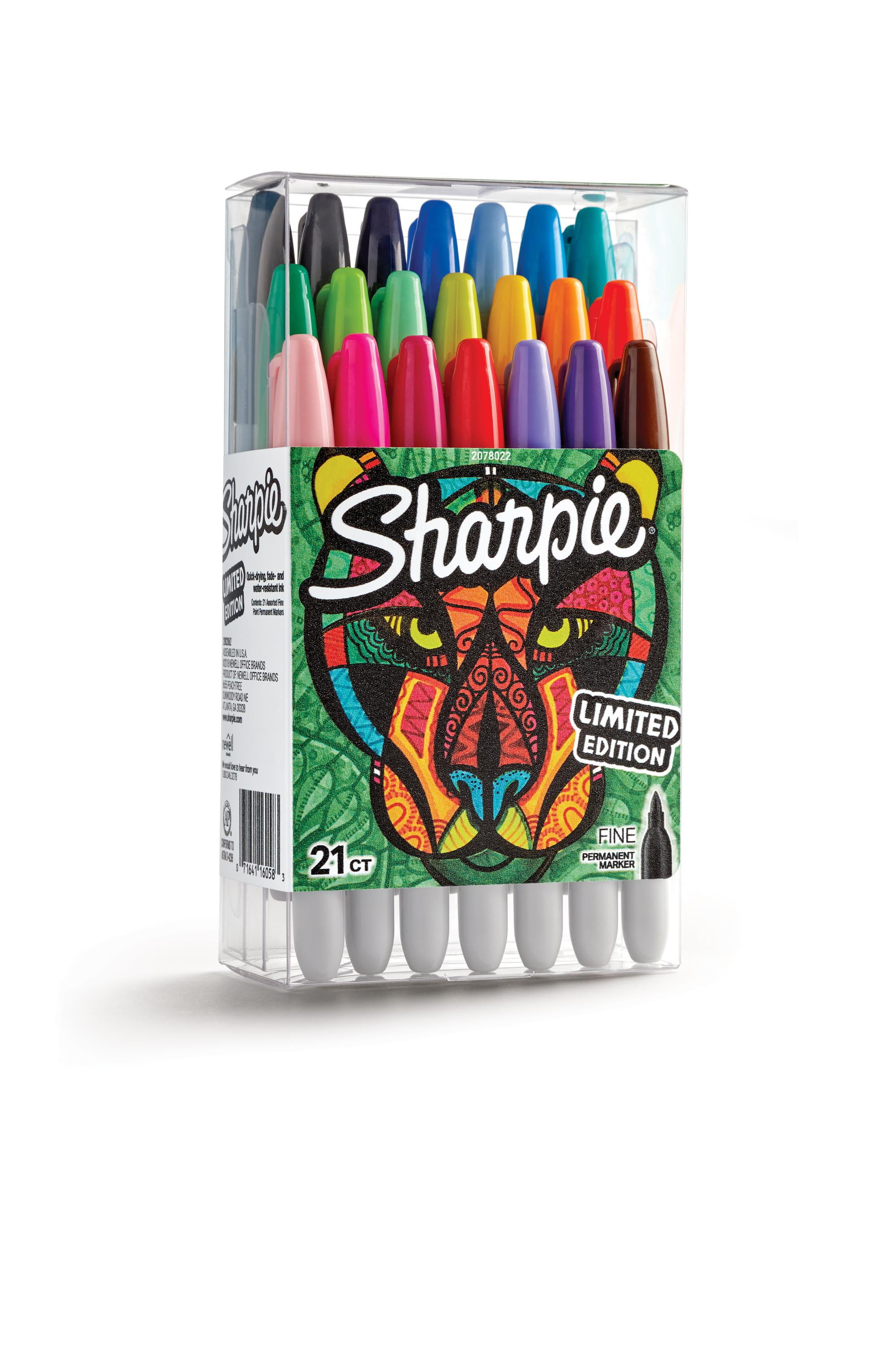 Sharpie Permanent Markers Fine Point Assorted Colors Set of 21