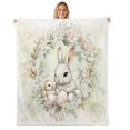 thumbnail image 1 of Erosebridal Happy Easter Throw Blanket for Couch 60x80,Festival Rabbit Eggs Fleece Blanket,Flower Decoration, 1 of 6