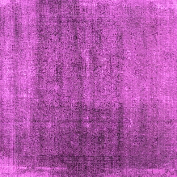 Ahgly Company Indoor Square Abstract Pink Contemporary Area Rugs, 6' Square