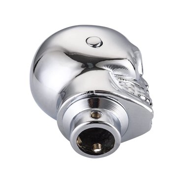 JDM Skull Head Manual Shift Knob - Universal Silver Resin Gear Stick Handle