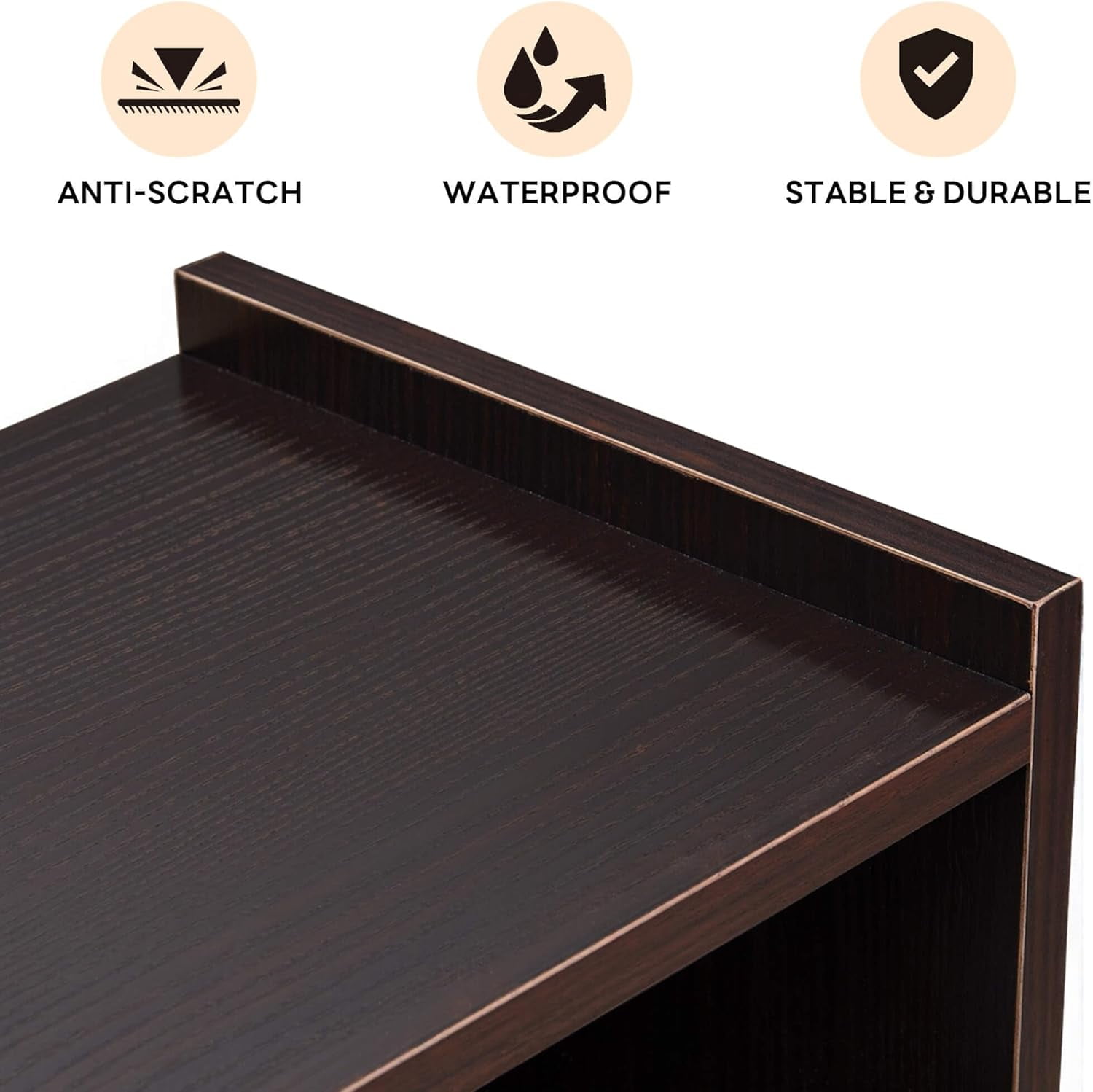 ivinta L Shaped Office Desk with Storage Shelves, 47.2" Modern Corner Computer Desk with Storage hutch for Gaming Writing Study Wrok, Small Home Office Table for Bedroom Living Room,7194 (Dark Brown)