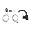 thumbnail image 1 of Grifo monomando Ticfox para lavabo giratorio de 360 grados negro mate, 1 of 14