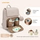 thumbnail image 3 of Bolsa para pañales LOVEVOOK mochila impermeable para bebé camel, 3 of 8
