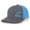Charoal/Neon Blue, variant on Tropical Palm Trees Beach Vacation Embroidered Mesh Back Trucker Hat, Charcoal/Orange