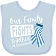 thumbnail image 3 of Inktastic Our Family Fights Together ALS Awareness Boys or Girls Baby Bib, 3 of 4