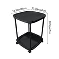 thumbnail image 3 of Orangide Rolling Sofa Side Table Double Tier Storage Rack Modern Bedside Table for Bedroom Living Room Lightweight Mobile Coffee Table with Wheels for Small Spaces, 3 of 6