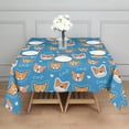 thumbnail image 3 of Cartoon Corgi Square Tablecloth,Waterproof Square Table Cover,Wipeable Spillproof Washable Table Cover for Home Kitchen Party Decor 60"x60"(152x152cm), 3 of 6