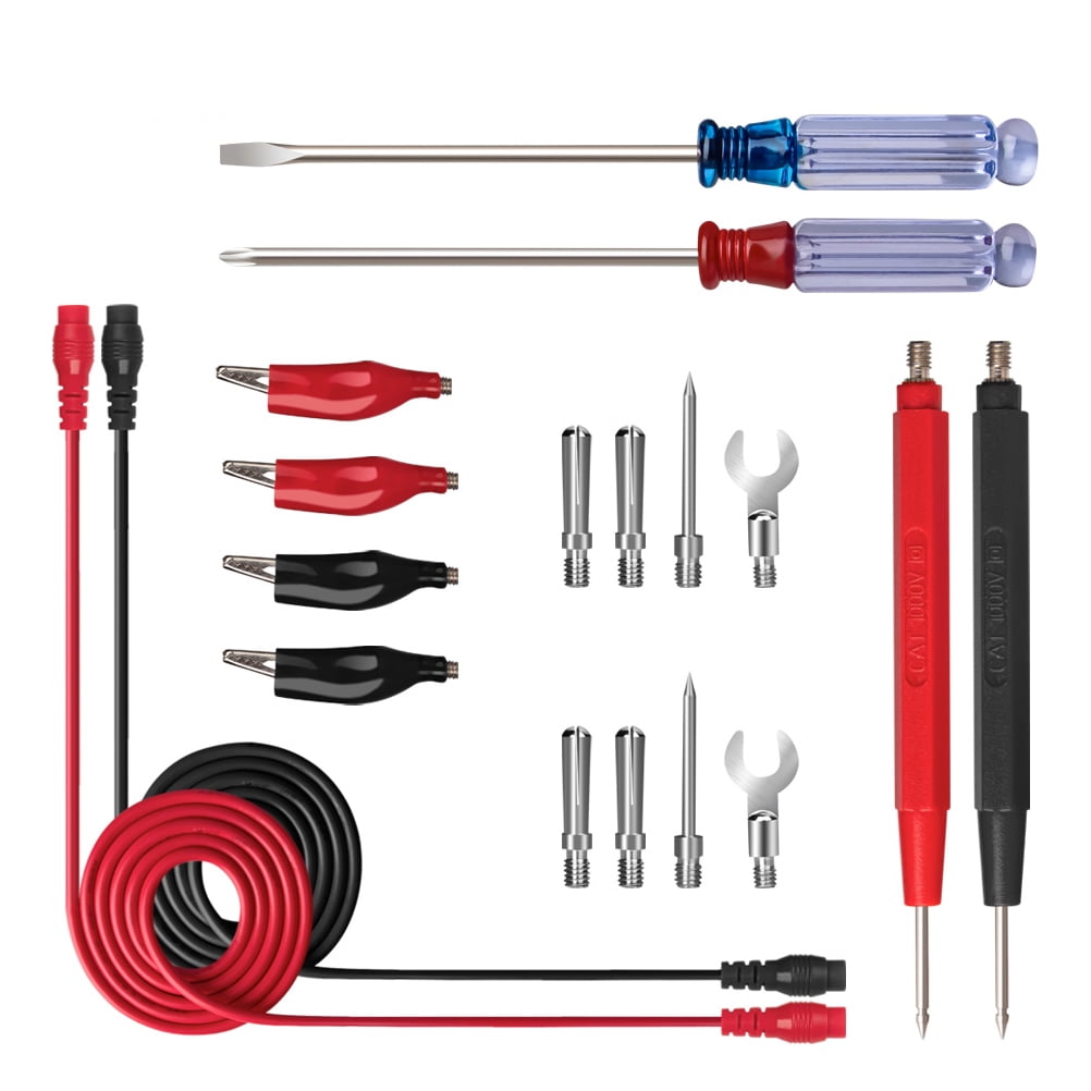 NUOLUX Universal Meter Test Line 3Pcs Assorted Color Silicone Clip Insulated Handle