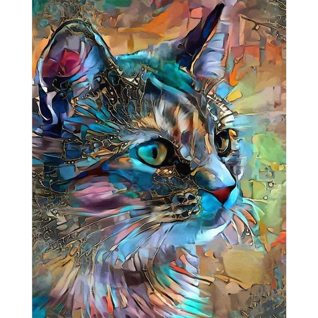 Cuadros Decorativos DIY pintura por número Kit gato Animal pintura acrílica oficina arte artesanía ornamento regalo Ehuebsd Nuevos Originales