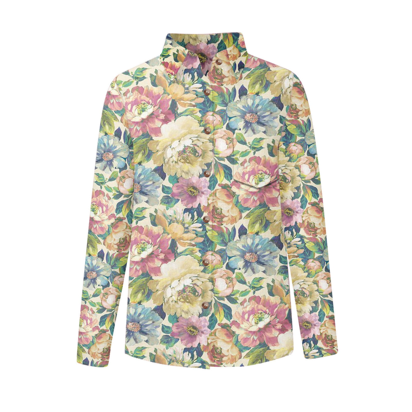 Holloyiver Women's Classic Boho Shirt Button Down Shirts