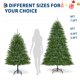 thumbnail image 3 of Árbol de Navidad Artificial Preiluminado de 9 Pies con 650 Luces, Abeto Fresero Esponjoso, Ramas con Bisagras, Conos de Pino, Bayas, Soporte de Metal, 1600 Puntas, LED Multicolor y Blanco Cálido, 3 of 8