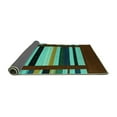 thumbnail image 2 of Ahgly Company Indoor Rectangle Abstract Turquoise Blue Contemporary Area Rugs, 2' x 3', 2 of 4