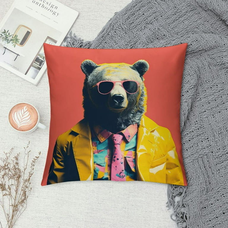 COMIO Rustic Cabin Throw Pillow Covers Woodland Wolf Deer Bear Pillow Covers for Bed Red Black Buffalo Plaid Cushion Covers Wildlife Camping Lodge Mountain Decorative Square Pillow Cases Walmart