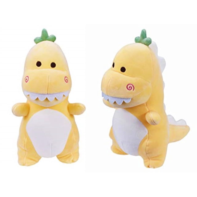 yellow stuffed dinosaur