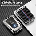 thumbnail image 3 of Carbon Fiber Car Key Cover Case Holder Key Bag Shell Full Protection For BMW I3 I8 Series 2014 2016 2017 Auto Interior Accessory, 3 of 5
