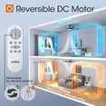 thumbnail image 4 of Ventilador de techo adicional de 52 pulgadas con luz y control remoto negro, 4 of 8