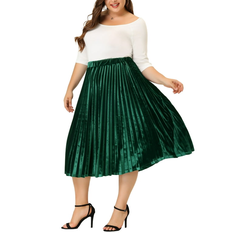 Green pleated top skirt walmart